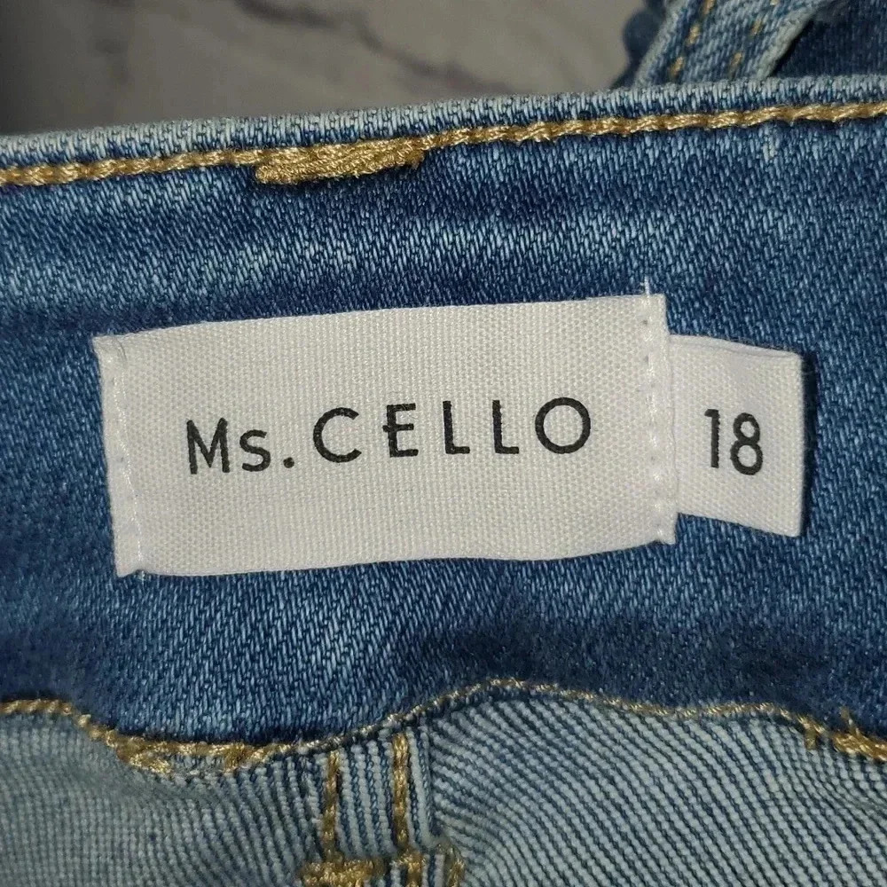 Cello Distressed Cropped Skinny Jeans Size 18 NWT - Picture 9 of 10